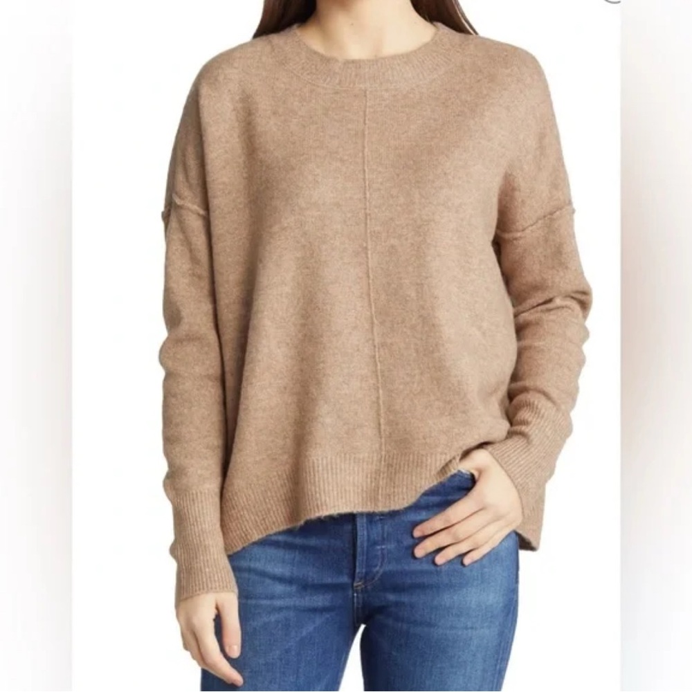 Vince Camino Slouchy Baggy Sweater Tan Sweater Women’s